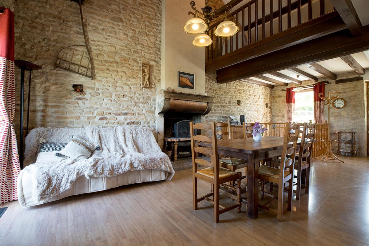 The charming light-filled lounge