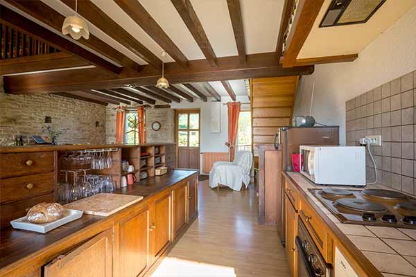 The spacious, well-equipped kitchen